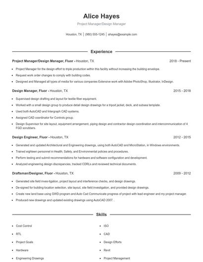 Resume example 1
