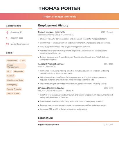 Resume example 3