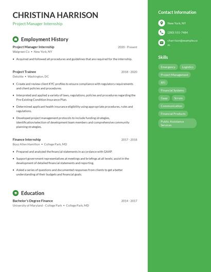 Resume example 4