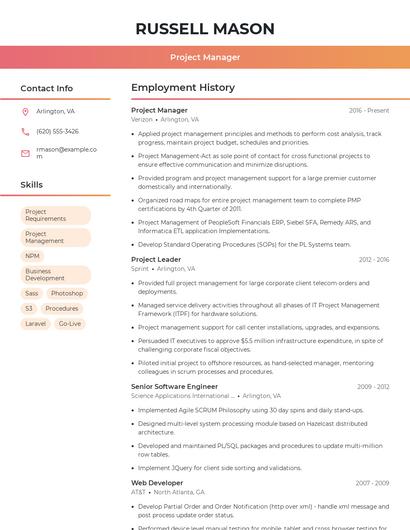 Resume example 3