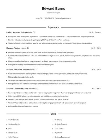 Resume example 1