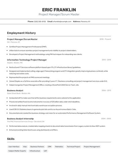 Resume example 2