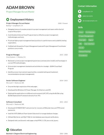 Resume example 4
