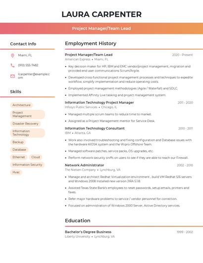 Resume example 3
