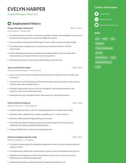 Resume example 4
