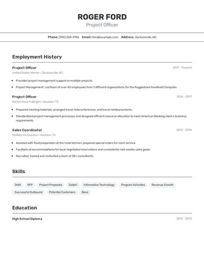 Resume example 2