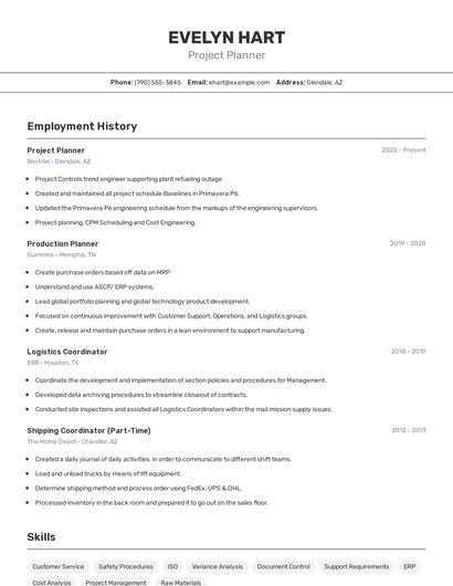 Resume example 2
