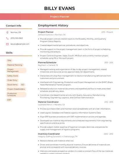 Resume example 3