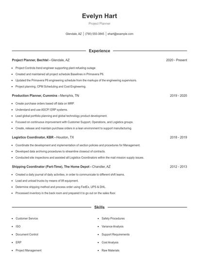Resume example 1