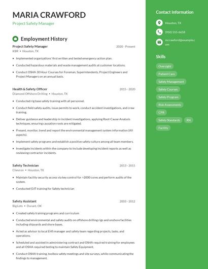 Resume example 5