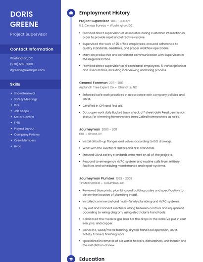 Resume example 4