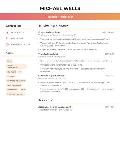 Resume example 3