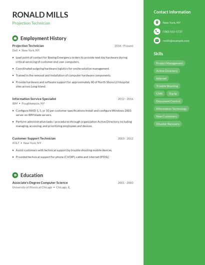 Resume example 4