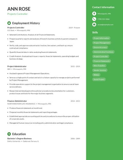 Resume example 5