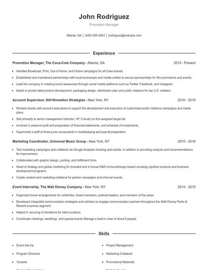 Resume example 1