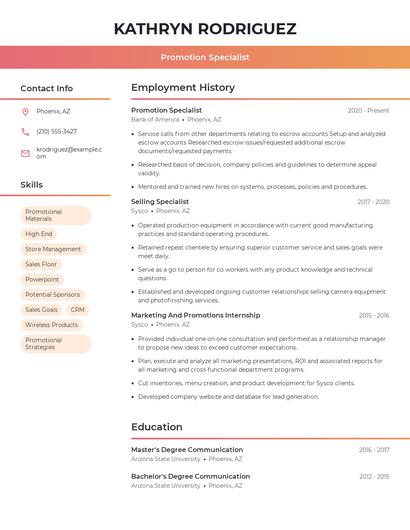 Resume example 3