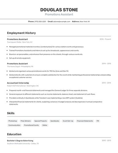 Resume example 2