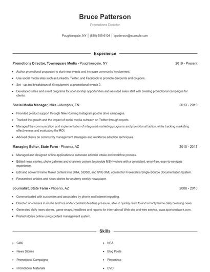 Resume example 1
