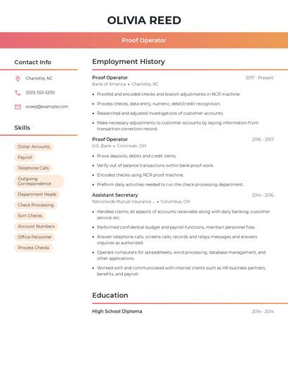 Proof Operator Resume