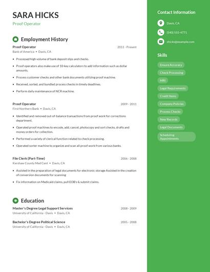 Resume example 4