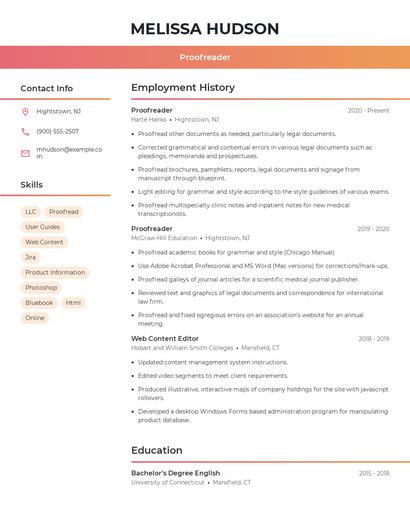 Resume example 3