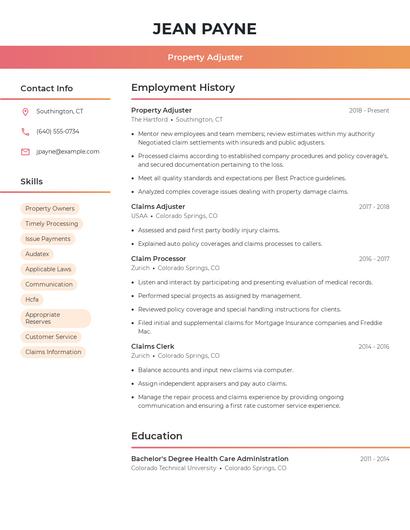 Resume example 3