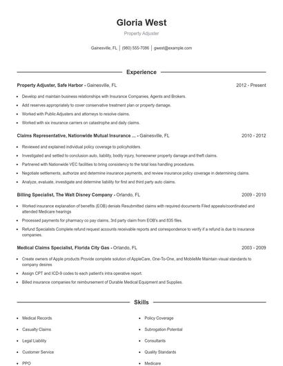 Resume example 1