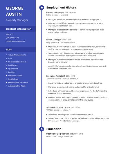 Property Manager Resume