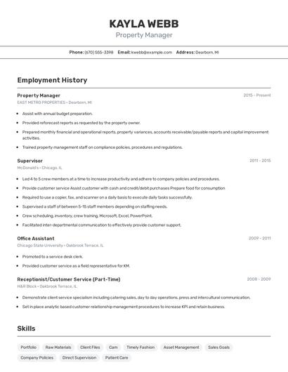 Resume example 2