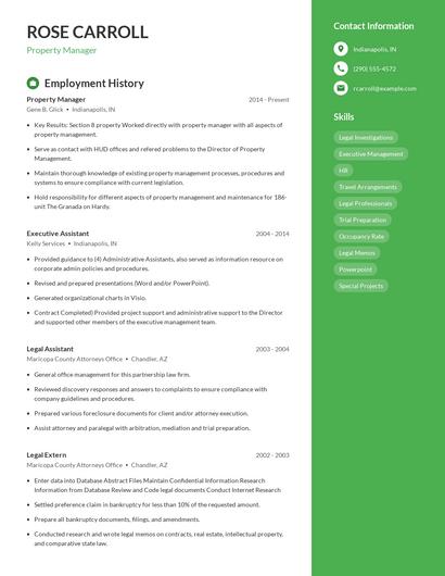 Property Manager Resume