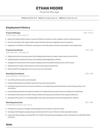 Resume example 2