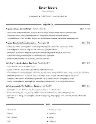 Resume example 1