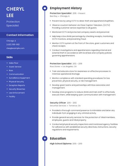 Resume example 5