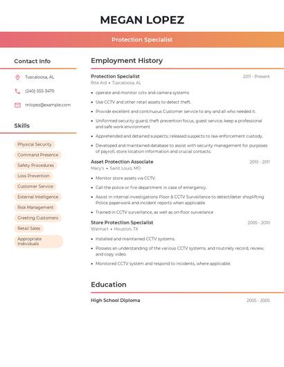 Resume example 3