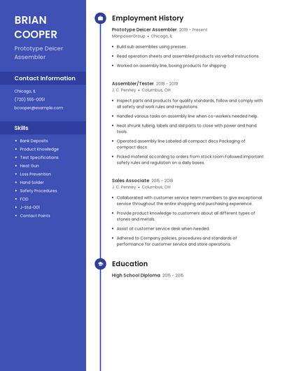 Prototype Deicer Assembler Resume