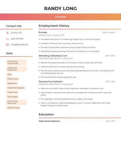 Resume example 3