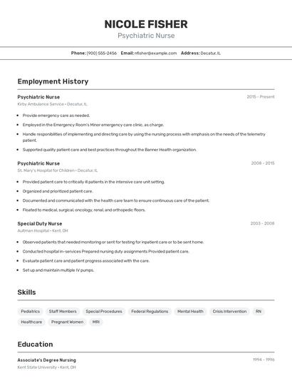 Resume example 2