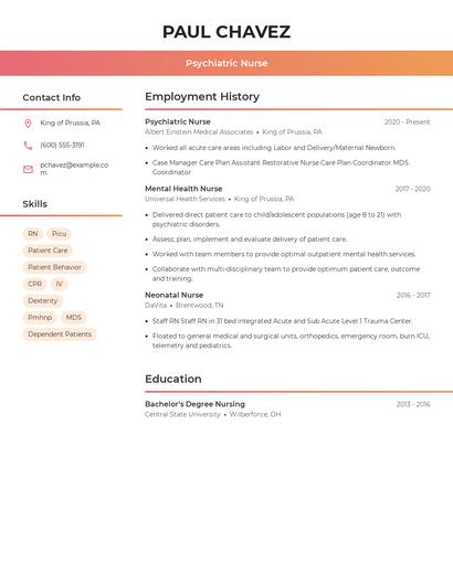 Resume example 3