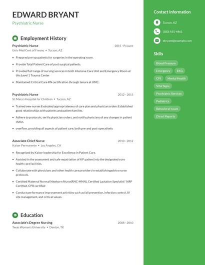 Resume example 5