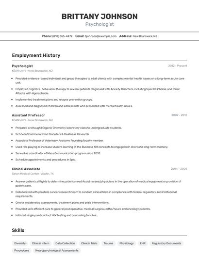 Resume example 2