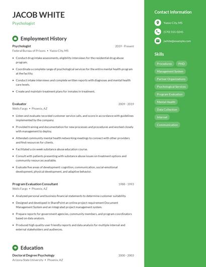 Resume example 5