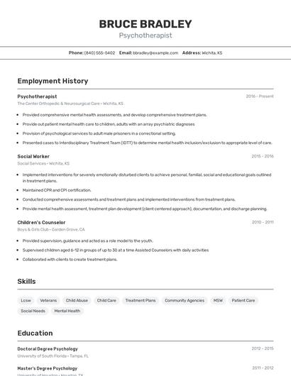 Resume example 2