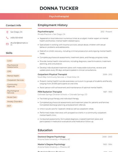 Resume example 3