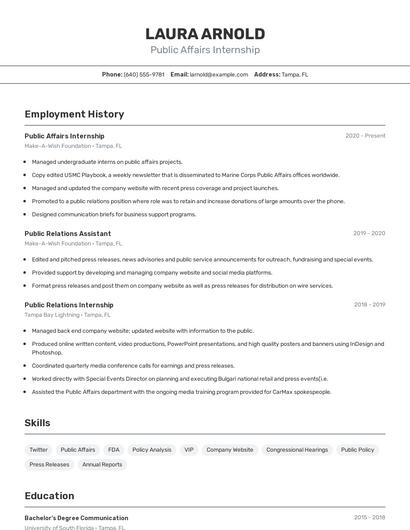 Resume example 2