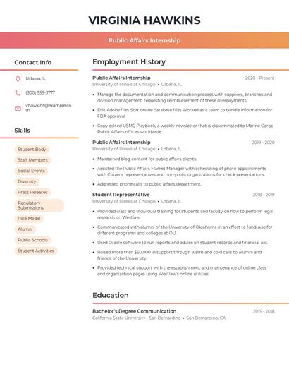 Resume example 3