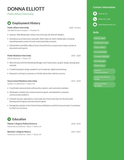 Resume example 5