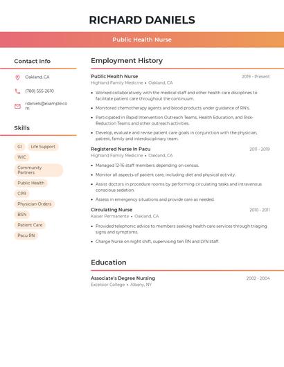 Resume example 3