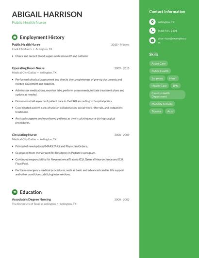 Resume example 4