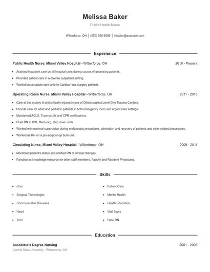 Resume example 1