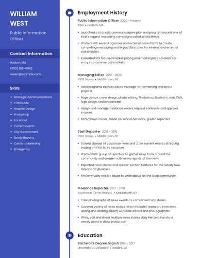 Resume example 4